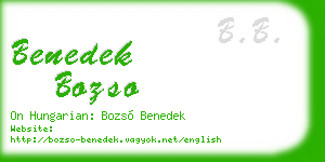 benedek bozso business card